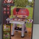Play Kitchen Sets Toy for Toddlers 3-5, Indoor Outdoor Interactive Kids BBQ Grill Playset with Smoke, Sound & Light, Pretend Cutting Food, Christmas Birthday Gift for Boys and Girls 4-8.