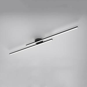 Minimalist Hardware Ceiling Light Long Strip Semi Flush Mount Ceiling Lamp, Modern Chandeliers Linear Close-to-Ceiling Lights for Living Room Bedroom Hallway Kitchen(Black)