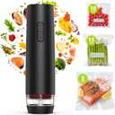 Compact Vacuum Sealer for Food, Cordless Handheld Vacuum Sealer Machine with 30 Reusable Vacuum Seal Bags, Ideal Portable Vacuum Sealer for Travel, Kitchen Meal Prep and Camping