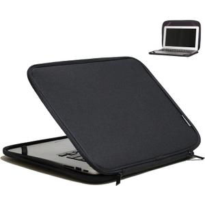 Laptop Sleeve 17.3 Inch Foldable Slim Case Lightweight Bag Notebook Computer Carrying Flip Cover (Black)