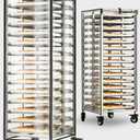 Bread Pan Rack Cover,28" Lx23 Wx64 H (Transparent, 28 “ x 23 ” x 64 ")