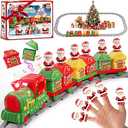 Einailvk Train Set for Toddlers 2-4, Christmas Train Set for Around The Tree, Electric Toddler Toys with Music, Light, Track, Puppet, Barn, Birthday for 1 2 3 4 Years Old Baby Boy Girl