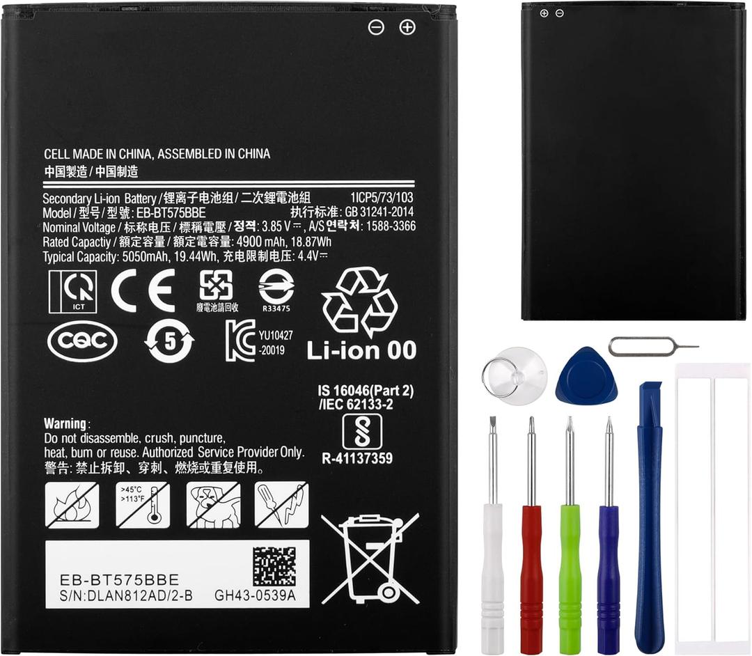 Replacement Battery EB-BT575BBE Compatible with Samsung Galaxy Tab Active 3 SM-T570 SM-T575 SM-T577 with Tools