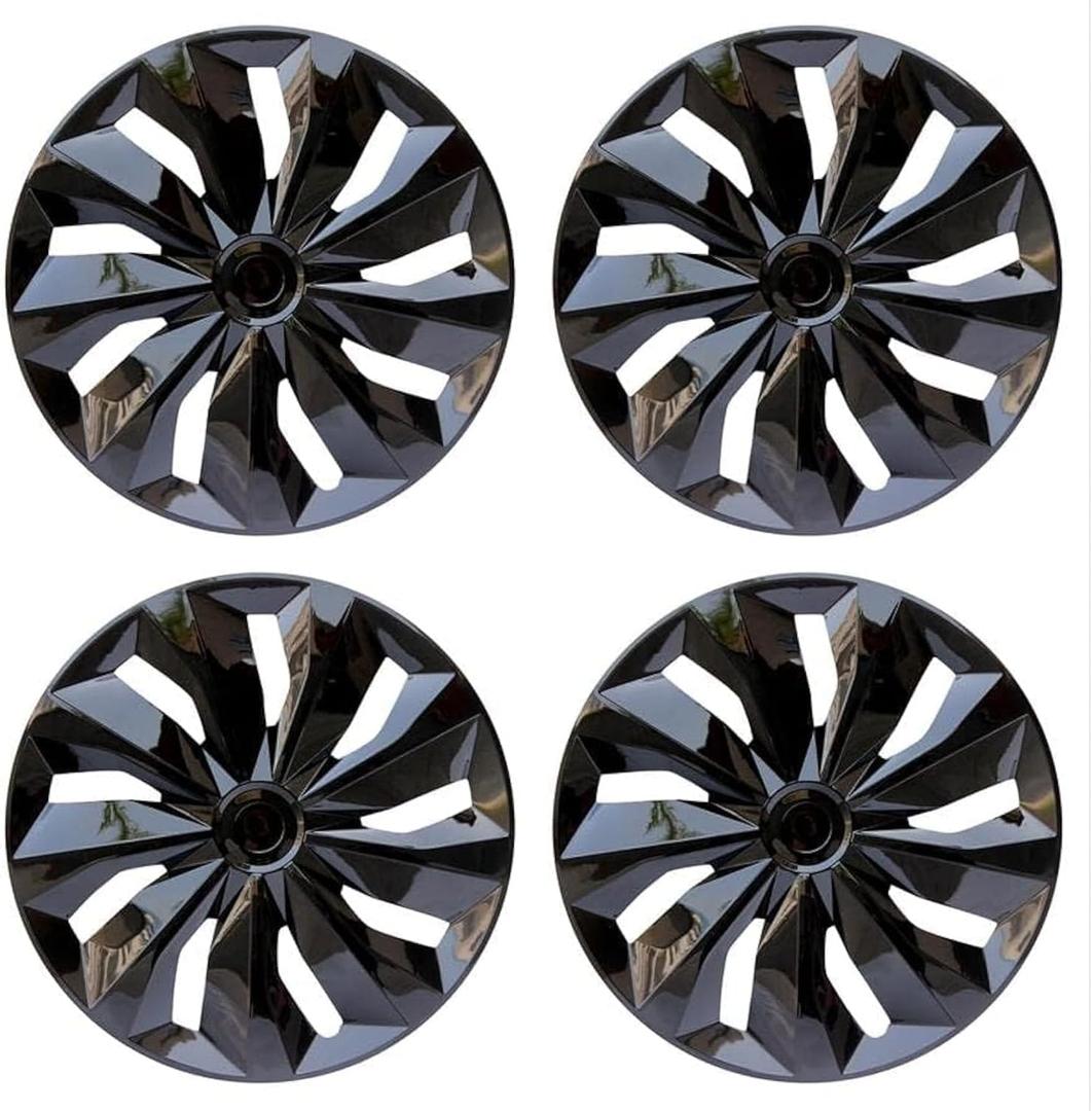 Hubcap Wheel Cover Replacement R14 Hub Caps Universal Wheel Rim Cover ABS Material Exterior Accessories for Car Truck SUV -Set of 414-inchBlack