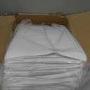 10 Pack White Round Tablecloths, 120 Inch Stain Resistant and Wrinkle Polyester Fabric Washable Table Clothes Cover for Kitchen Dining, Wedding, Reception Banquet, Birthday Party, Buffet Restaurant