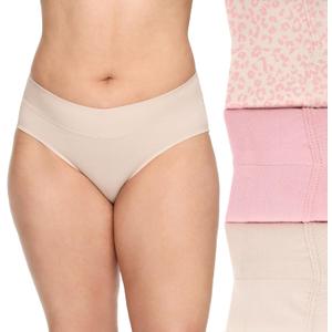 Warner's Women's No Pinching No Problems Dig-Free Mid-Waist 3-Pack Hipster Ru4403p. 5/S/P