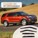 Window Rain Guards Compatible with 2011-2019 Ford Explorer