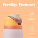 Owala FreeSip Insulated Stainless Steel Water Bottle with Straw for Sports and Travel, BPA-Free, 32 Ounce, Candy Store