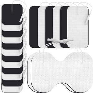 DOMAS TENS Unit Electrode Pads (XL) - 4x6 Inch for Back Pain Relief- Compatible with TENS 7000 and Other 2mm Pin Units - Reusable & Latex-Free