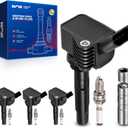 KAX Set of 4 UF718 Coils Pack & Iridium Spark Plugs w/Magnetic Socket for Volkswagen 2013 2016-2018 Jetta 1.4L, Audi 2016-2018 A3 Sportback e-tron