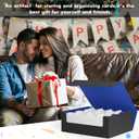 ZLCA Card Storage Box for MTG PTCG, Commander Deck Box Holds 1800+, Deck Storage Case, Card Organizer for TCG(Black&Blue)