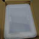 Citylife 1.3 QT 10 Pack Small Storage Bins Plastic Storage Container Stackable Box with Lids for Organizing, Clear White