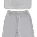 Douhoow Toddler Baby Girl Outfits Sleeveless Round Neck Baby Tank Tops Pants Boys Girls Summer Clothes (Gray)