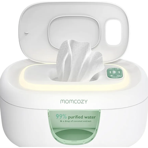 Momcozy Baby Wipe Warmer, Innovative Spring Design, Large Capacity Wipes Dispenser, Fast and Even Heating, 4 Modes of Temperature Heating Control, Diaper Wipe Warmer with Night Light