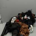 Hourleey Halloween Outdoor Standing Clown Decorations, Life Size Animatronic Scary The Talking Clown with Flashing Red Eyes, Indoor Outdoor Halloween Decoration