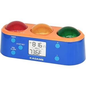 KADAMS Visual Timer for Kids with Pre-Alarm Stop Light Concept, Clock with Indoor Temperature, Kindergarten Classroom Teacher Must Have, Time Management Gifts for Kids, Toddlers, Kindergardeners,ADHD