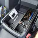 EDBETOS Center Console Organizer Tray Compatible with Atlas Accessories 2018 2019 2020 2021 2022 2023 Secondary Armrest Storage Glove Box Divider ABS Black Materials