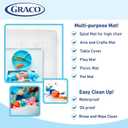 Graco Under High Chair Mat - Waterproof & Washable Plastic Food/Spill Catcher - 50" Eating, Painting & Art Floor Cover, Clear (Pack of 2)