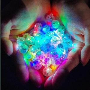 200Pcs Mini LED Ballon Lights Long Standby Time Waterproof Mini Light,Round Ball Lamp for Latex Balloon Paper Lantern Party Wedding Festival Christmas Halloween Decorative (Color)