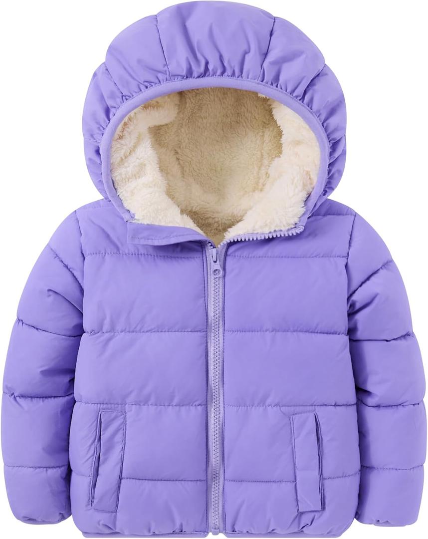 BFUSTYLE Toddler Winter Coats Hooded Infants Fleece Jacket Thickened Jacket for Baby Girls Boys 1-5T