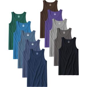 Andrew Scott Men's A Shirt Tanks | Cotton Tank Top Athletic Undershirts | Multi Packs & Colors (Medium)