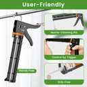 Professional Caulk Gun Kit with Caulk Remover & Silicone Sealant - 5 in 1 Caulking Tool Set for Caulking Removal, Includes Caulking Gun Tool, Silicone Scraper