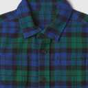 2 x Gap Boys' Long Sleeve Flannel Button-Down Shirt (Blue)