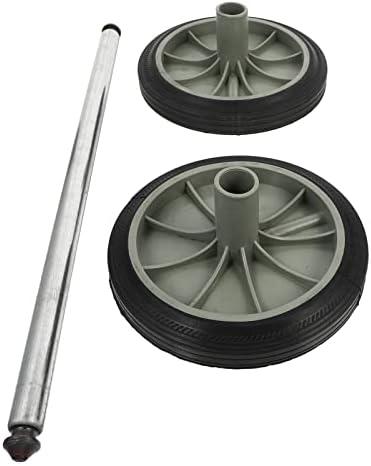 Angoily 1 Garbage bin Wheels Replacement Set Plastic Trash Can Replacement Wheels and Hollow Shaft Rubbish Can Wastebasket Pulley Wheel Accessories
