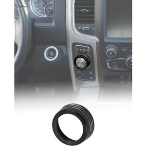Black Gear Shift Switch Knob Cover for 2013-2017 Dodge RAM/Durango 2014-2017 Interior Accessories Gear Shift Adjust Control Switch Button Cover Ring Trim