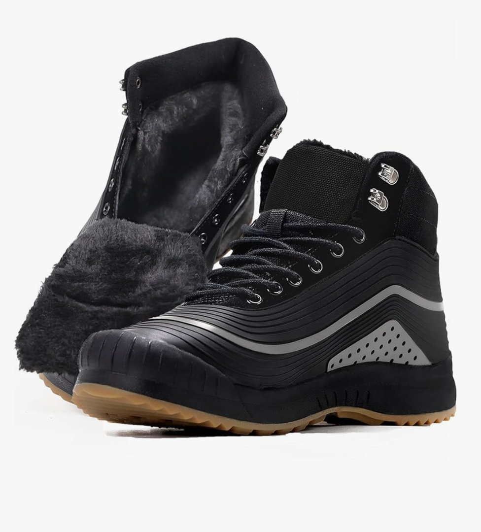 ulogu Snow Boots for Men Women丨Insulated Waterproof Fur Lined Booties丨Non Slip Lightweight Winter Shoes 40