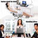Laptop Desk for Bed Couch, Adjustable Foldable Bed Table with Cup Holder, Breakfast Serving Tray, Portable Laptop Lap Desk Stand for Working Reading Writing Eating Gaming in Bed Sofa Floor(Black)