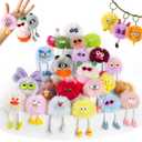 Kids Keychains, 24Pcs Cute Plush Toy Keychains for Boys Girls Birthday Mexican Valentine's Day Thanksgiving Xmas Gifts Goodie Bags Classroom Prizes Party Favors Supplies