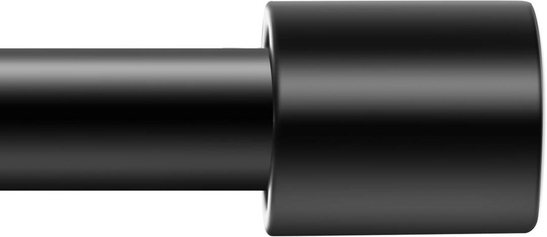 Curtain Rods for Windows 66 to 120 Inches, Adjustable Black Curtain Rod for Outdoor 1 Inch Heavy Duty Modern Window Rods with Aluminum End Caps for Farmhouse Kitchen Bedroom Living Room