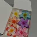 6 Pack Flower Hair Clips for Women, Hawaiian Flower Claw Clips for Thick Thin Hair, Cute Summer Beach Hair Accessories