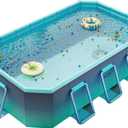 Foldable Pool for Kids and Adults Non Inflatable Pool Outdoor Swimming Ice Blue Kiddie Pools Thickened Support Dog Pool Garden Backyard (L(116"65"21"/3m))