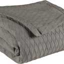 Superior Diamond Weave All-Season Cotton Blanket, Cover for Home, Couch, Bed, Soft, Warm Blankets, Boho Aesthetic, Comfy, Cozy, and Cute Covers, Decorative Bedding Essentials, Twin Size, Grey