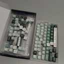 XVX Matcha Wagashi PBT Keycaps-MOA Keycap, Custom Keyboard Keycaps 60 65 75 100 Percent, 5 Side Dye Sublimation Keycap, 132 Keys Key caps Set for Cherry Gateron MX Switches Keyboards, Gradient Green