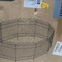 Garden Fence Animal Barrier with Gate, 32 in (H) x23.6ft (L) Decorative Garden Fence, 10 Panels No Dig, Rustproof Metal Temporary Fence, Dog Fence Outdoor for Yard, Patio