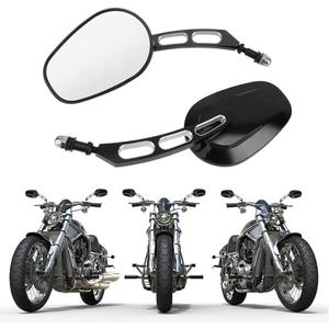 Motobiker Motorcycle Rear View Side Mirrors Compatible with Harley Street Bob FXDB Fat Boy Iron 883 XL883N Sportster 1200 Custom XL1200C