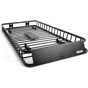 MAXXHAUL 50506 64" x 39" x 6" Heavy-Duty Universal Steel Roof Rack , Black