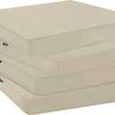 Favoyard Outdoor Chair Cushions 19" x 19" x 2" Set of 4 Patio Chairs Cushions 3-Year Fade Resistant & Water-Resistant Cushions for Outdoor Furniture with Hidden Zipper, Attach Straps for Dining Chairs (Beige)