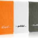 Peryiter 3 Pcs Farmhouse Bathroom Decor Hand Towels 14x29 Inch Cotton Bath Towels Rustic Embroidered for Boho Kitchen Decor Inspirational Christian Gift(Yellow Green White,Blessed Thankful Grateful)