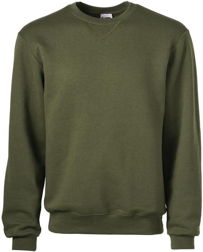 Soffe mens Mens Classic Midweight Fleece Crew Sweatshirt (Medium, Olive Drab Green)