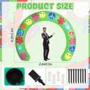 Gilprop 10 ft Inflatable Decorations with Build-in LEDs Blow up Arch Kit Outdoor Inflatable Archway Decorations for Yard Lawn Garden Party Decor(60's Hippie Party)