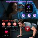 Smart Watch for Men Fitness Tracker: Make/Answer Call Military Smart Watches for Men Digital Watches Heart Rate Monitor Waterproof Running Smartwatch Android Phones iPhone Samsung Compatible 2 Bands