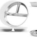 Stainless Steel Kids Plates with Lid 2 Packs, Deepened 9" Portion Control Plate Divided Plate for Adults Bariatric Weight Loss & Diabetic Diet, Non Toxic Unbreakable Toddlers Lunch Dishes