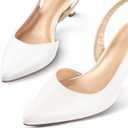 Mysoft Women's Pumps Slingback Kitten Heels Pointed Toe Sexy Wedding Party Dress Pump Shoes, Size: 8.5