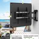 Outdoor TV Wall Mount for 47-90 Inch Television, Mount with Swivel and Tilt, Full Motion Weatherproof TV Bracket with Articulating Dual Arms, Max VESA 600X400 mm, 132lbs