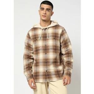 GAP Men's Long Sleeve Hooded Flannel Button-Down Shirt, Medium (M)
