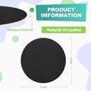 Mouse Pad，Round Mouse Pad，PU Mouse Pad，Leather Mouse Pad with Stitched Edge Micro-Fiber Base with Non-Slip Waterproof，Mouse Pad for Computers，Laptop，9 x 9 Inch (Black)